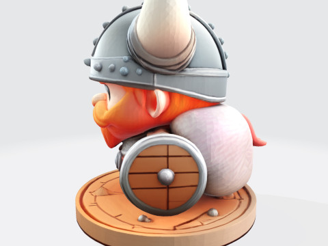 Cute 3D Viking Warrior Character for print 3D print model Modèles 3D en vedette