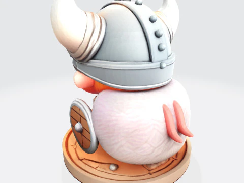 Cute 3D Viking Warrior Character for print 3D print model 3D Print Model