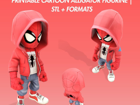 Spiderman Kid Stylized 3D Figurine Model for Print 3D print model 3D 프린트 모델