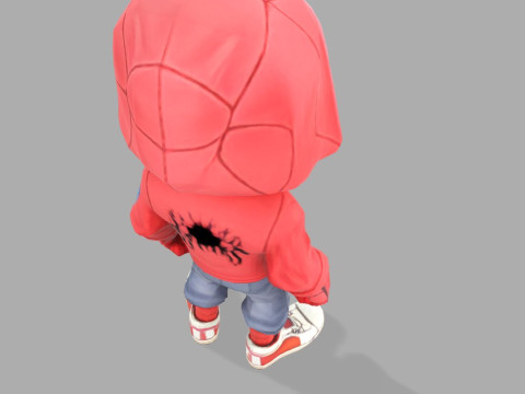 Spiderman Kid Stylized 3D Figurine Model for Print 3D print model Model Cetak 3D