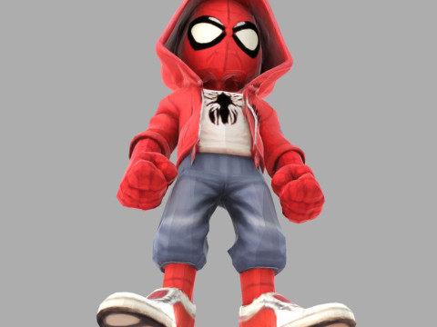 Spiderman Kid Stylized 3D Figurine Model for Print 3D print model Model Cetak 3D