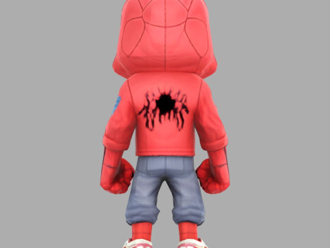 Spiderman Kid Stylized 3D Figurine Model for Print 3D print model Model Cetak 3D