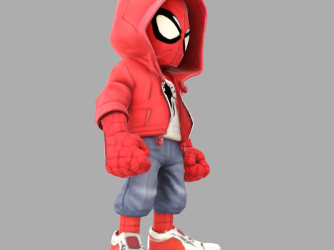 Spiderman Kid Stylized 3D Figurine Model for Print 3D print model Model Cetak 3D