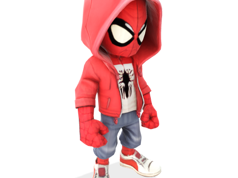 Spiderman Kid Stylized 3D Figurine Model for Print 3D print model Model Cetak 3D
