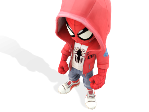 Spiderman Kid Stylized 3D Figurine Model for Print 3D print model Model Cetak 3D