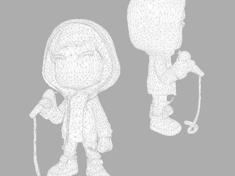 3D Cartoony Rapper Model Cute Stylized Character 3D Print Ready 3D Print Model