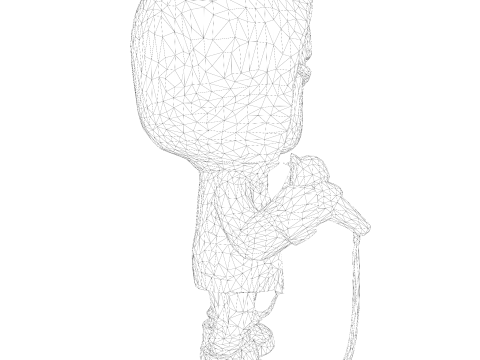3D Cartoony Rapper Model Cute Stylized Character 3D Print Ready Modelo de impresión 3D