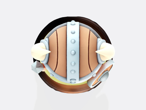 Cute Cartoon Viking Warrior - Optimized for 3D Printing 3D print model 3D Print Model