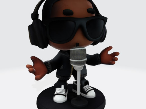 Cool Rapper Character - Ready for 3D Printing and Collectibles 3D printmodel