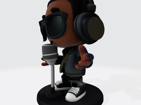Cool Rapper Character - Ready for 3D Printing and Collectibles 3D 打印模型