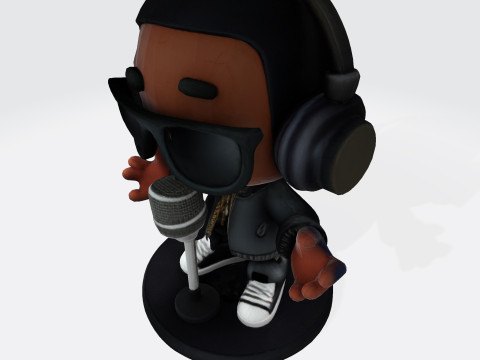 Cool Rapper Character - Ready for 3D Printing and Collectibles 3D 打印模型