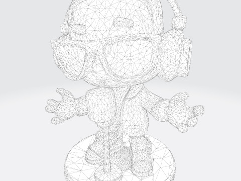 Cool Rapper Character - Ready for 3D Printing and Collectibles 3D 打印模型