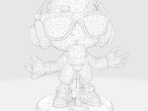 Cool Rapper Character - Ready for 3D Printing and Collectibles 3D 打印模型
