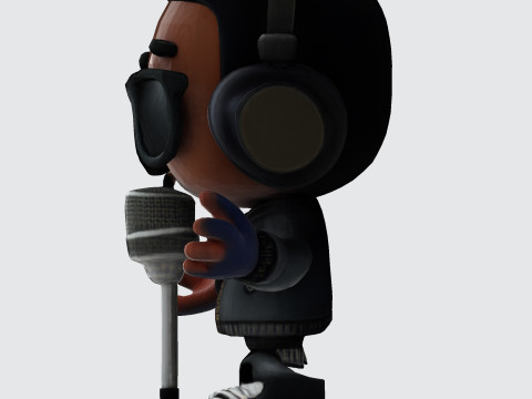 Cool Rapper Character - Ready for 3D Printing and Collectibles 3D 打印模型