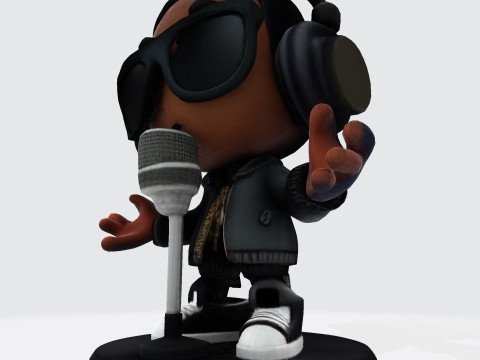 Cool Rapper Character - Ready for 3D Printing and Collectibles 3D 打印模型