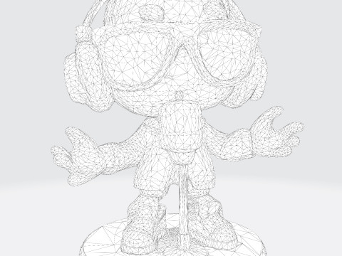 Cool Rapper Character - Ready for 3D Printing and Collectibles 3D 打印模型
