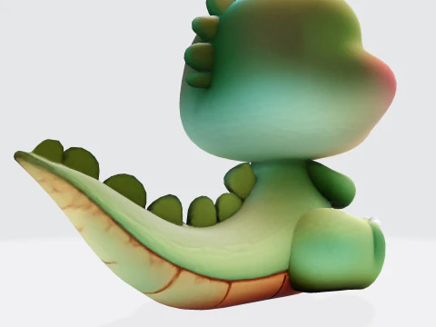 Cute Croco Cartoon High-Quality 3D Printable Model 3D Print Model