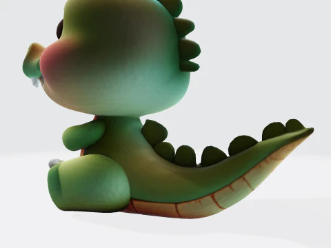 Cute Croco Cartoon High-Quality 3D Printable Model 3D Print Model