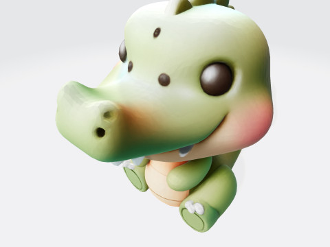 Cute Croco Cartoon High-Quality 3D Printable Model 3D Druckmodell