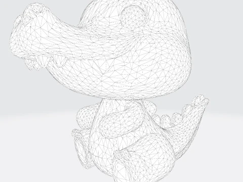 Cute Croco Cartoon High-Quality 3D Printable Model 3D Print Model