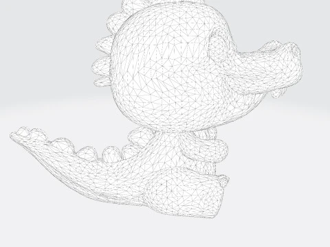 Cute Croco Cartoon High-Quality 3D Printable Model 3D Print Model