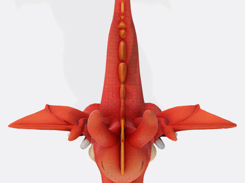 Adorable Orange Dragon 3D Принт Модель