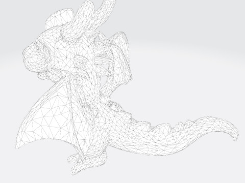 Adorable Orange Dragon 3D Принт Модель