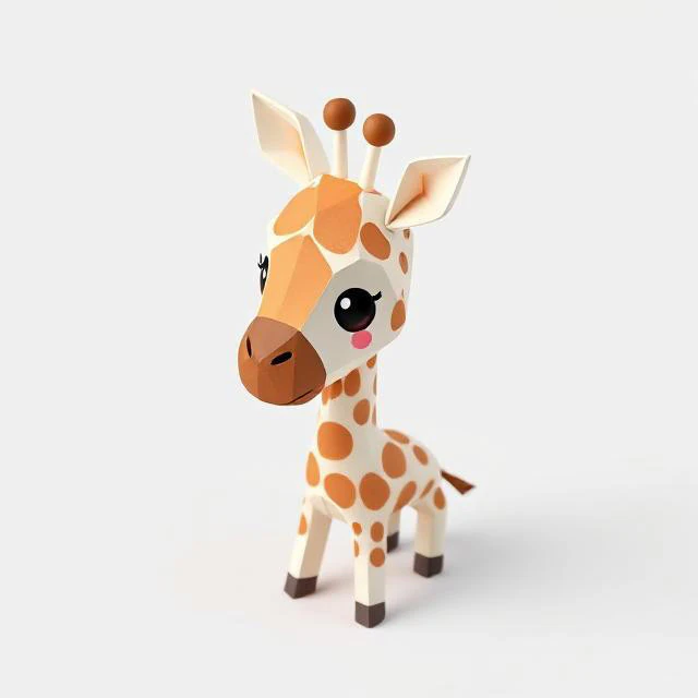 Stylized Cartoon Giraffe Premium for Animation Printing Rigging 3D Print Model .c4d .max .obj .3ds .fbx .stl .blend 