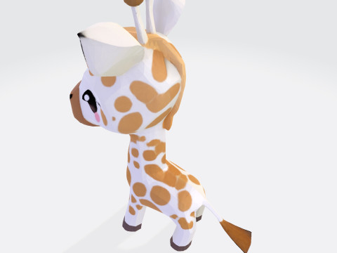 Stylized Cartoon Giraffe Premium for Animation Printing Rigging 3D printmodel