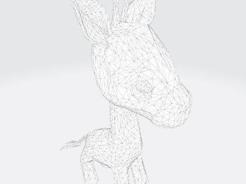 Stylized Cartoon Giraffe Premium for Animation Printing Rigging 3D printmodel