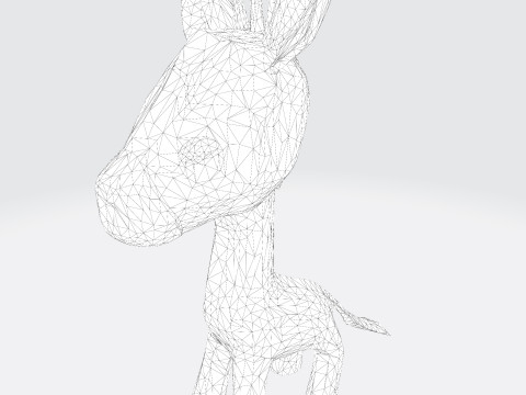 Stylized Cartoon Giraffe Premium for Animation Printing Rigging 3D printmodel