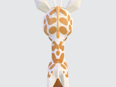 Stylized Cartoon Giraffe Premium for Animation Printing Rigging 3D Print Model