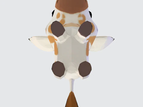 Stylized Cartoon Giraffe Premium for Animation Printing Rigging 3D Print Model