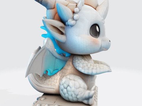 Cute Baby Dragon Figurine High-Poly for Printing Animation Collectibles 3Dプリントモデル