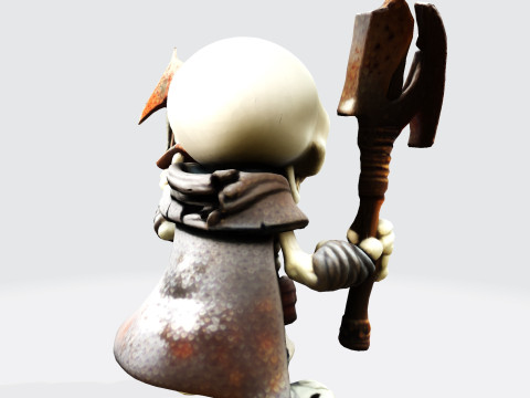 Cartoon Skeleton Warrior Stylized 3D Game Print Model 3D 3D Принт Модель