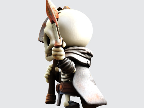 Cartoon Skeleton Warrior Stylized 3D Game Print Model 3D 3D Принт Модель