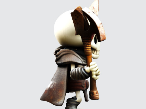 Cartoon Skeleton Warrior Stylized 3D Game Print Model 3D 3D Принт Модель