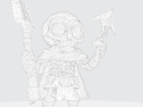 Cartoon Skeleton Warrior Stylized 3D Game Print Model 3D 3D Print Model