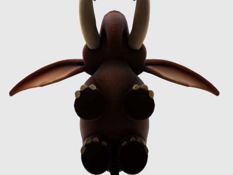 Mini Mammoth Cute Cartoon for Animation Print Rig-Ready STL 3D Model