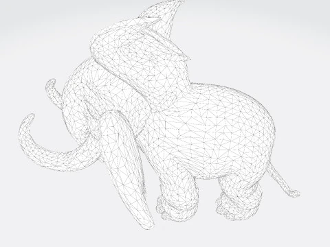 Mini Mammoth Cute Cartoon for Animation Print Rig-Ready STL 3D Model