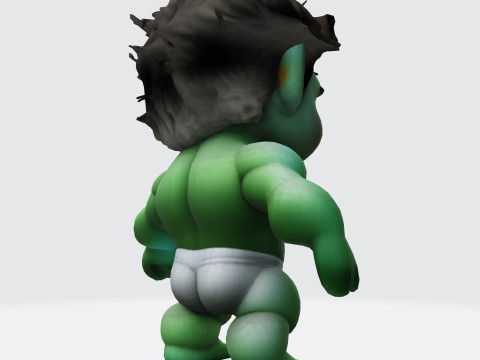 Baby Hulk Stylized for Animation 3D Printing FBX STL OBJ 3D Print Model