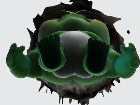 Baby Hulk Stylized for Animation 3D Printing FBX STL OBJ 3D Print Model