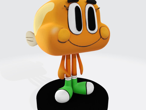 Darwin Watterson Fan-Made 3D Printable Figurine 3D Print Model