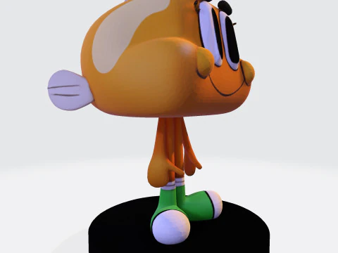 Darwin Watterson Fan-Made 3D Printable Figurine 3D Print Model