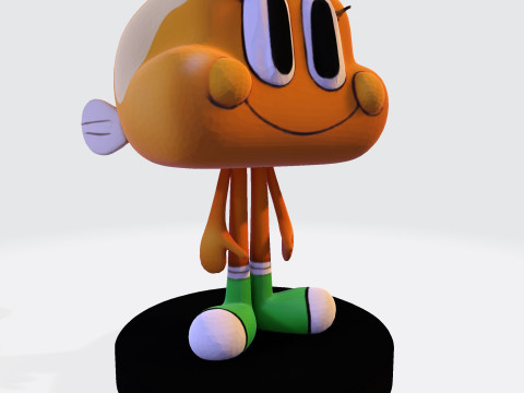 Darwin Watterson Fan-Made 3D Printable Figurine 3D 打印模型