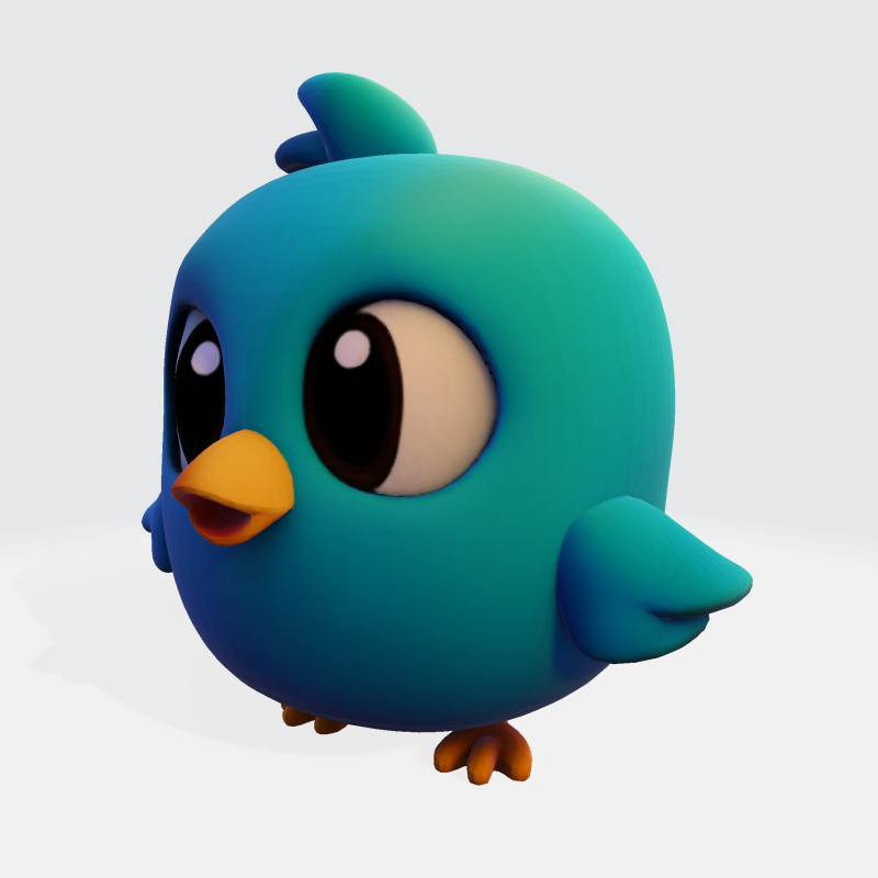 Kotkot 3D Printable Character Model 3Dモデル .c4d .max .obj .3ds .fbx .stl .blend