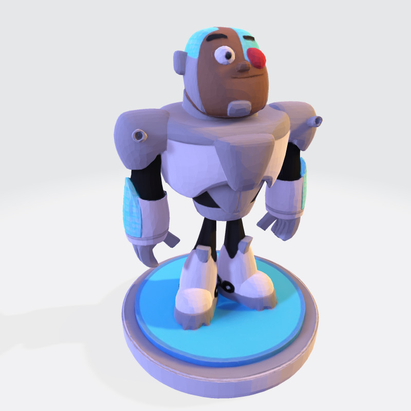 Cyborg Stylized 3D Printable Fan Art Model 3Dプリントモデル .c4d .max .obj .3ds .fbx .stl .blend