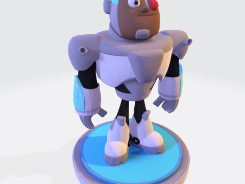 Cyborg Stylized 3D Printable Fan Art Model 3D Baskı Modeli