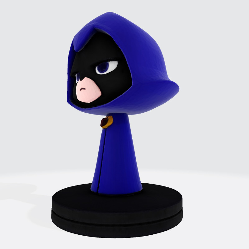 Raven Stylized Cloaked Figurine for 3D Printing 3Dプリントモデル .c4d .max .obj .3ds .fbx .stl .blend 