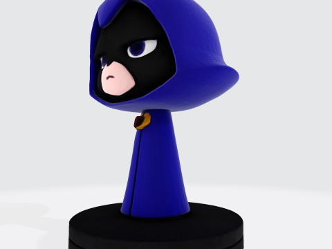 Raven Stylized Cloaked Figurine for 3D Printing 3D Druckmodell
